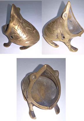 antique cigarette snuffer Vintage Brass Frog Cigarette Snuffer
